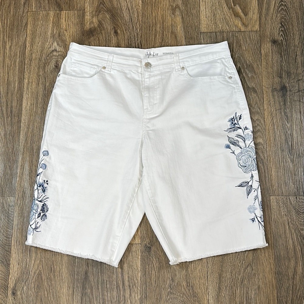 White Jeans Bermuda